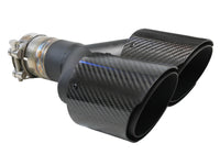 Takeda 304 Stainless Steel Clamp-on Exhaust Tip Carbon Fiber 2-1/2 Inch Inlet x 4 Inch Outlet x 12 Inch L Right aFe Power aFe Power