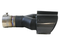 Takeda 304 Stainless Steel Clamp-on Exhaust Tip Carbon Fiber 2-1/2 Inch Inlet x 4 Inch Outlet x 12 Inch L Left aFe Power aFe Power