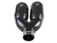 Takeda 304 Stainless Steel Clamp-on Exhaust Tip Black 2-1/2 Inch Inlet x 4 Inch Outlet x 12 Inch L Right aFe Power aFe Power