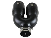 Takeda 304 Stainless Steel Clamp-on Exhaust Tip Black 2-1/2 Inch Inlet x 4 Inch Outlet x 12 Inch L Left aFe Power aFe Power