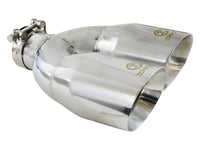 Takeda 304 Stainless Steel Clamp-on Exhaust Tip Polished 2-1/2 Inch Inlet x 4 Inch Outlet x 12 Inch L Right aFe Power aFe Power