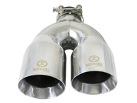 Takeda 304 Stainless Steel Clamp-on Exhaust Tip Polished 2-1/2 Inch Inlet x 4 Inch Outlet x 12 Inch L Right aFe Power aFe Power