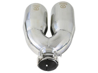 Takeda 304 Stainless Steel Clamp-on Exhaust Tip Polished 2-1/2 Inch Inlet x 4 Inch Outlet x 12 Inch L Right aFe Power aFe Power