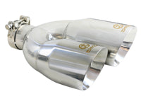 Takeda 304 Stainless Steel Clamp-on Exhaust Tip Polished 2-1/2 Inch Inlet x 4 Inch Outlet x 12 Inch L Left aFe Power aFe Power