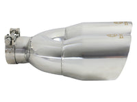 Takeda 304 Stainless Steel Clamp-on Exhaust Tip Polished 2-1/2 Inch Inlet x 4 Inch Outlet x 12 Inch L Left aFe Power aFe Power