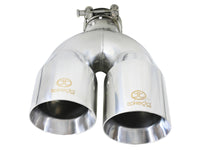 Takeda 304 Stainless Steel Clamp-on Exhaust Tip Polished 2-1/2 Inch Inlet x 4 Inch Outlet x 12 Inch L Left aFe Power aFe Power