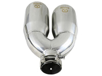 Takeda 304 Stainless Steel Clamp-on Exhaust Tip Polished 2-1/2 Inch Inlet x 4 Inch Outlet x 12 Inch L Left aFe Power aFe Power