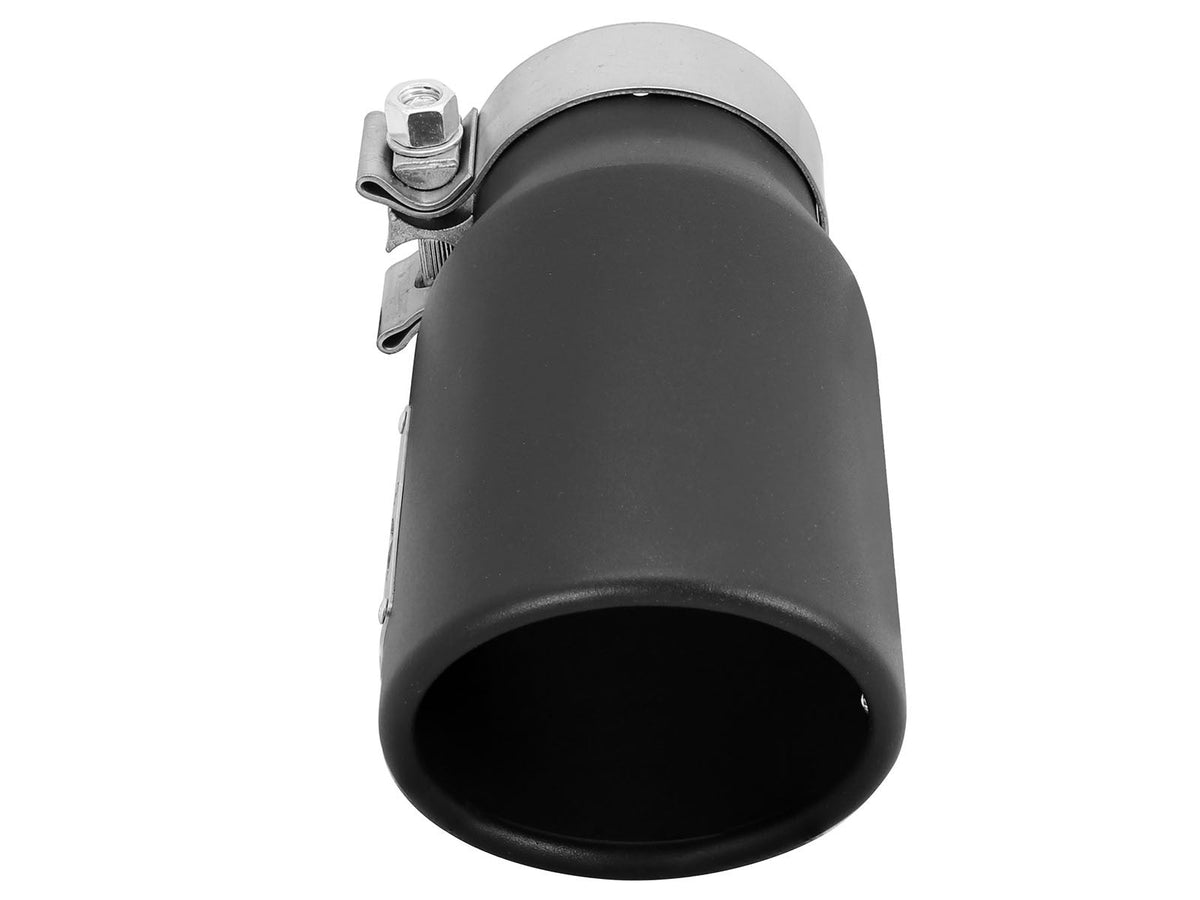 Mach Force-Xp 409 Stainless Steel Clamp-on Exhaust Tip Black 3 Inch Inlet x 4 Inch Outlet x 9 Inch L aFe Power aFe Power