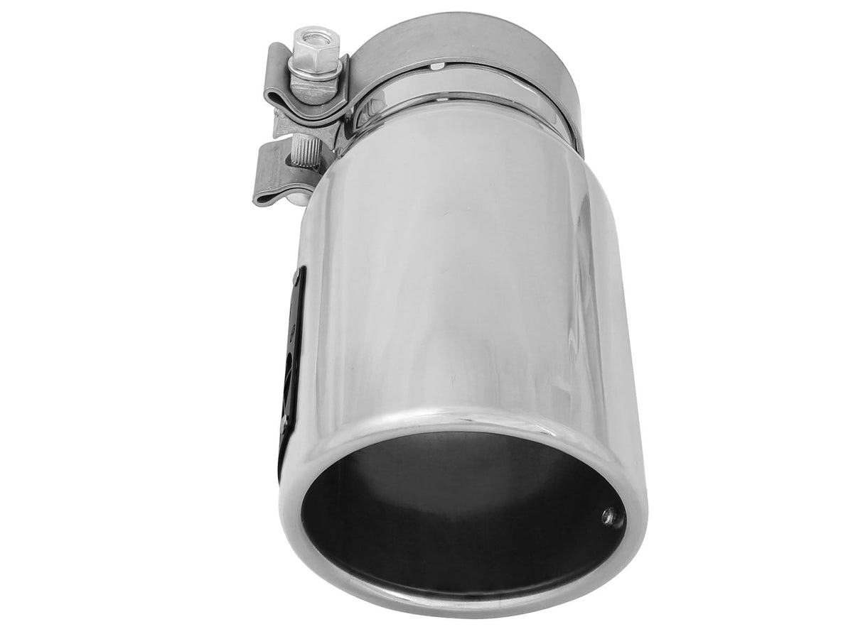 Mach Force-Xp 304 Stainless Steel Clamp-on Exhaust Tip Polished 3 Inch Inlet x 4 Inch Outlet x 9 Inch L aFe Power aFe Power