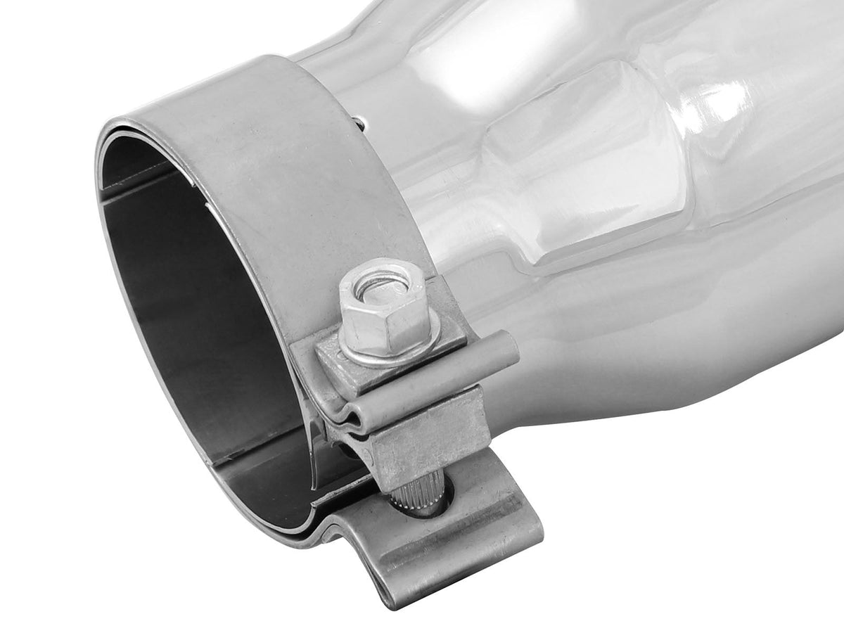Mach Force-Xp 304 Stainless Steel Clamp-on Exhaust Tip Polished 3 Inch Inlet x 4 Inch Outlet x 9 Inch L aFe Power aFe Power