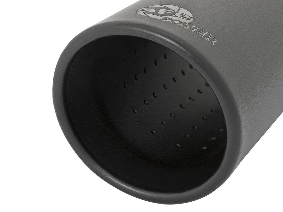 Mach Force-Xp 409 Stainless Steel Clamp-on Exhaust Tip Black Rear Exit 3 Inch Inlet x 4 Inch Outlet x 12 Inch L aFe Power aFe Power