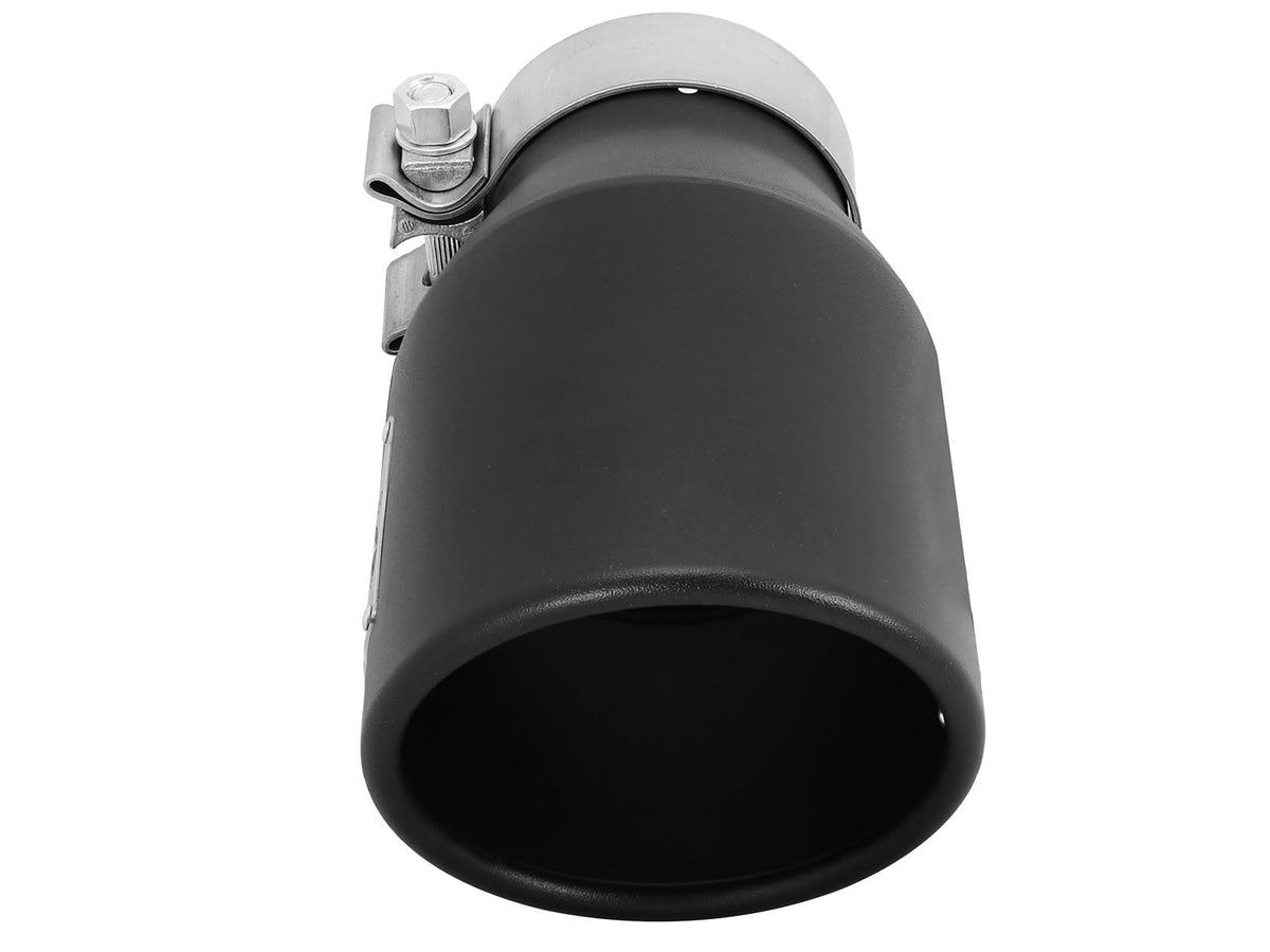Mach Force-Xp 409 Stainless Steel Clamp-on Exhaust Tip Black 3 Inch Inlet x 4-1/2 Inch Outlet x 9 Inch L Right aFe Power aFe Power