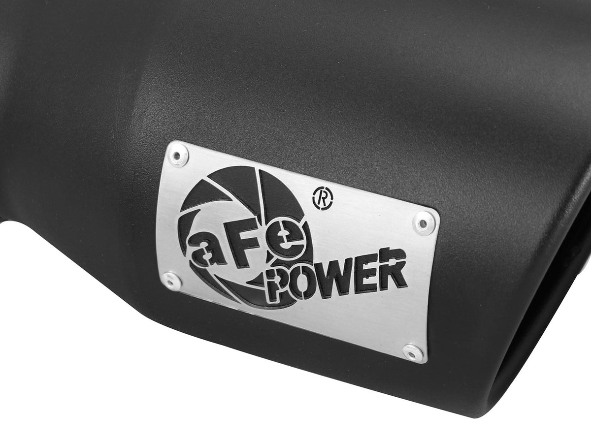 Mach Force-Xp 409 Stainless Steel Clamp-on Exhaust Tip Black 3 Inch Inlet x 4-1/2 Inch Outlet x 9 Inch L Right aFe Power aFe Power