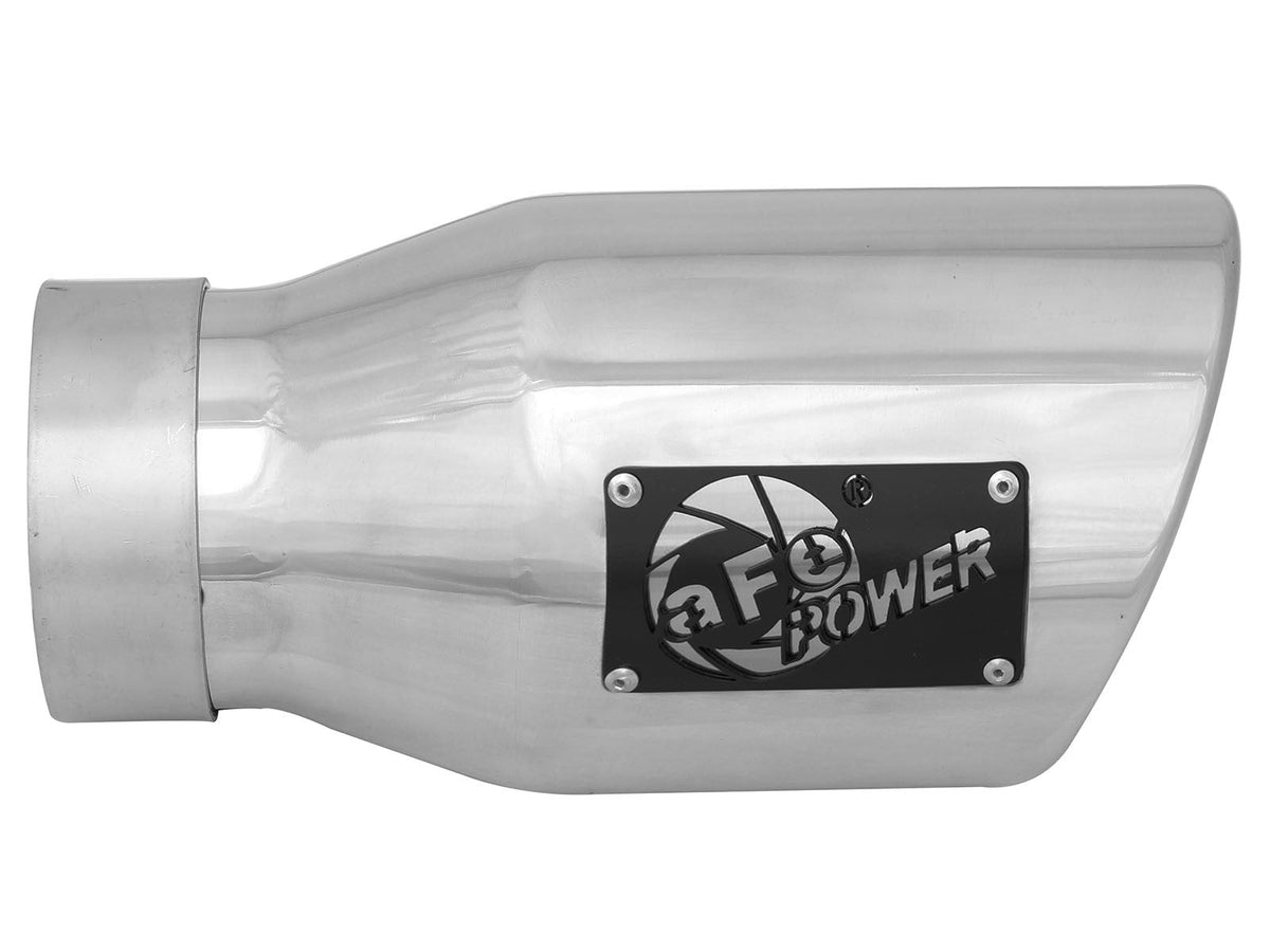 Mach Force-Xp 304 Stainless Steel Clamp-on Exhaust Tip Polished 3 Inch Inlet x 4-1/2 Inch Outlet x 9 Inch L aFe Power aFe Power