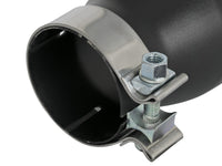 Mach Force-Xp 409 Stainless Steel Clamp-on Exhaust Tip Black 3 Inch Inlet x 4-1/2 Inch Outlet x 9 Inch L Left aFe Power aFe Power