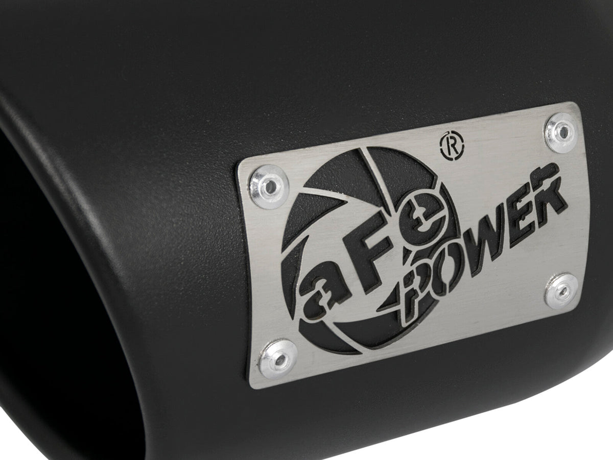 Mach Force-Xp 409 Stainless Steel Clamp-on Exhaust Tip Black 3 Inch Inlet x 4-1/2 Inch Outlet x 9 Inch L Left aFe Power aFe Power