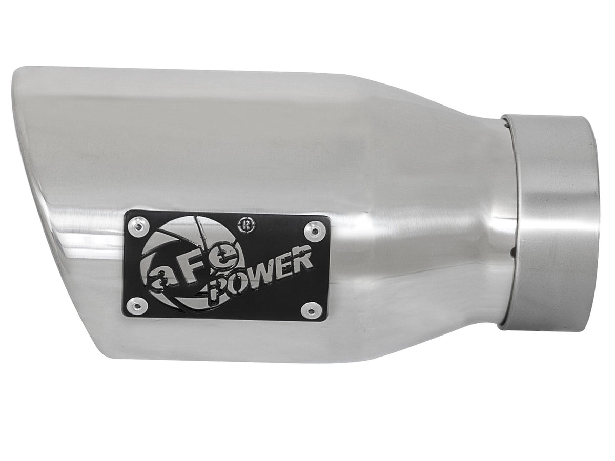 Mach Force-Xp 409 Stainless Steel Clamp-on Exhaust Tip Polished 3 Inch Inlet x 4-1/2 Inch Outlet x 9 Inch L aFe Power aFe Power