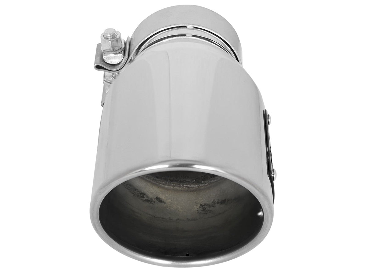 Mach Force-Xp 409 Stainless Steel Clamp-on Exhaust Tip Polished 3 Inch Inlet x 4-1/2 Inch Outlet x 9 Inch L aFe Power aFe Power