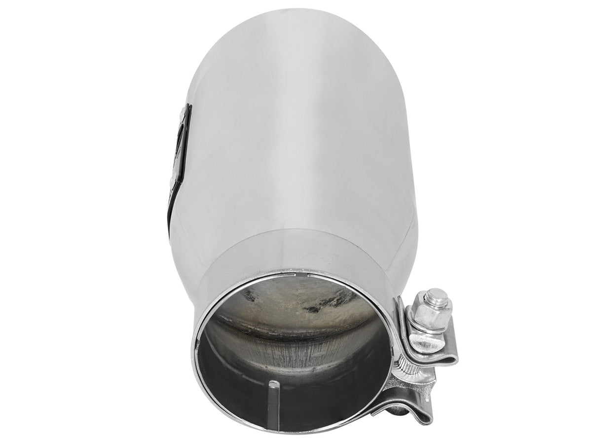 Mach Force-Xp 409 Stainless Steel Clamp-on Exhaust Tip Polished 3 Inch Inlet x 4-1/2 Inch Outlet x 9 Inch L aFe Power aFe Power