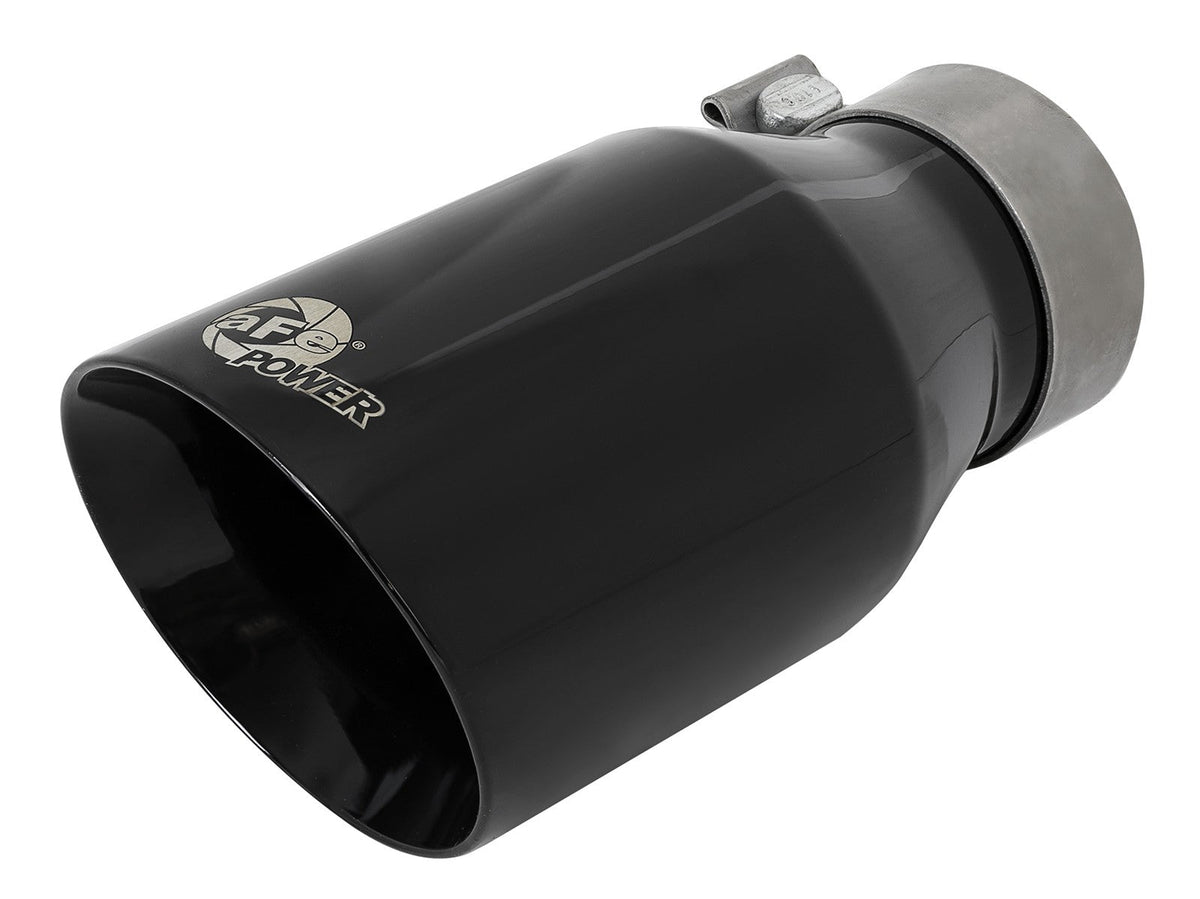 Mach Force-Xp 304 Stainless Steel Clamp-on Exhaust Tip Black 3 Inch Inlet x 4-1/2 Inch Outlet x 9 Inch L aFe Power aFe Power
