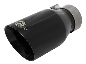 compare product Mach Force-Xp 304 Stainless Steel Clamp-on Exhaust Tip Black 3 Inch Inlet x 4-1/2 Inch Outlet x 9 Inch L aFe Power