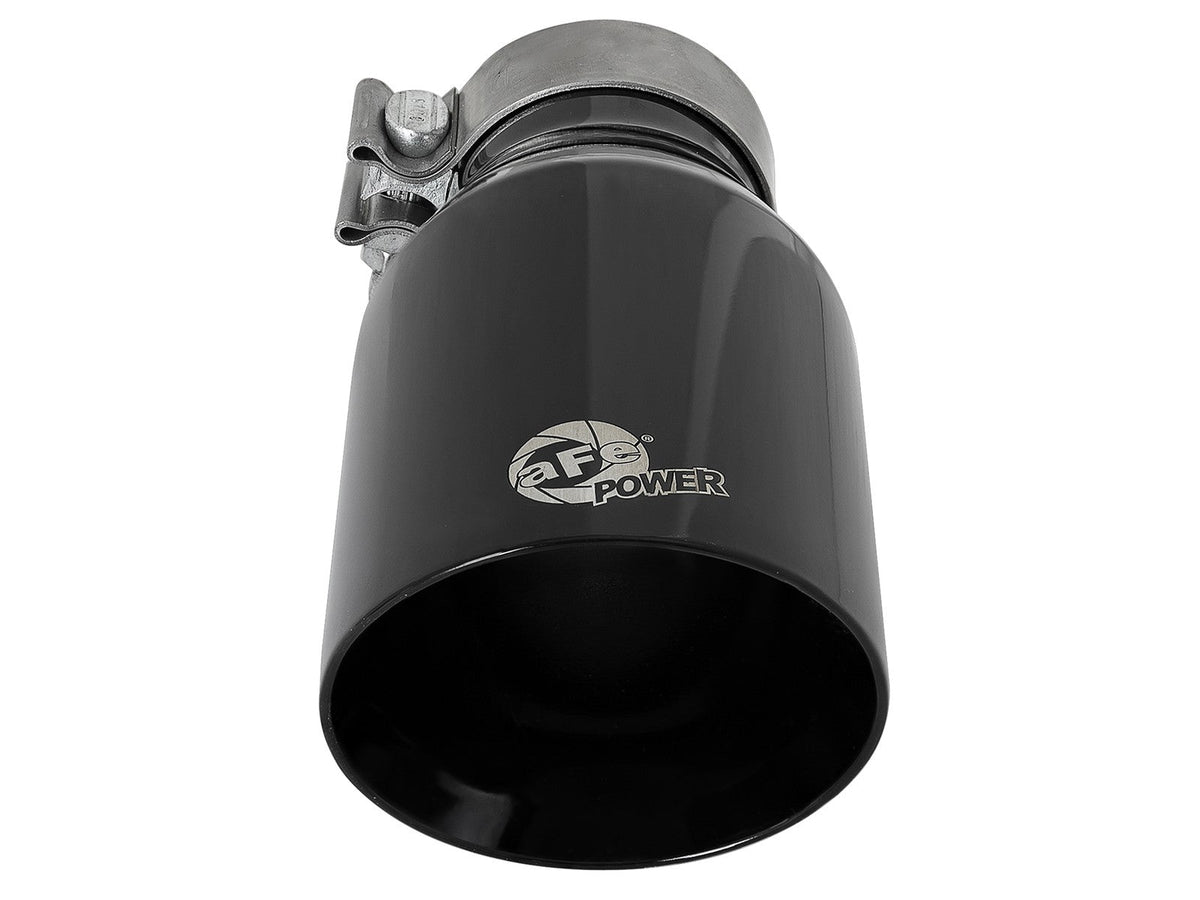 Mach Force-Xp 304 Stainless Steel Clamp-on Exhaust Tip Black 3 Inch Inlet x 4-1/2 Inch Outlet x 9 Inch L aFe Power aFe Power