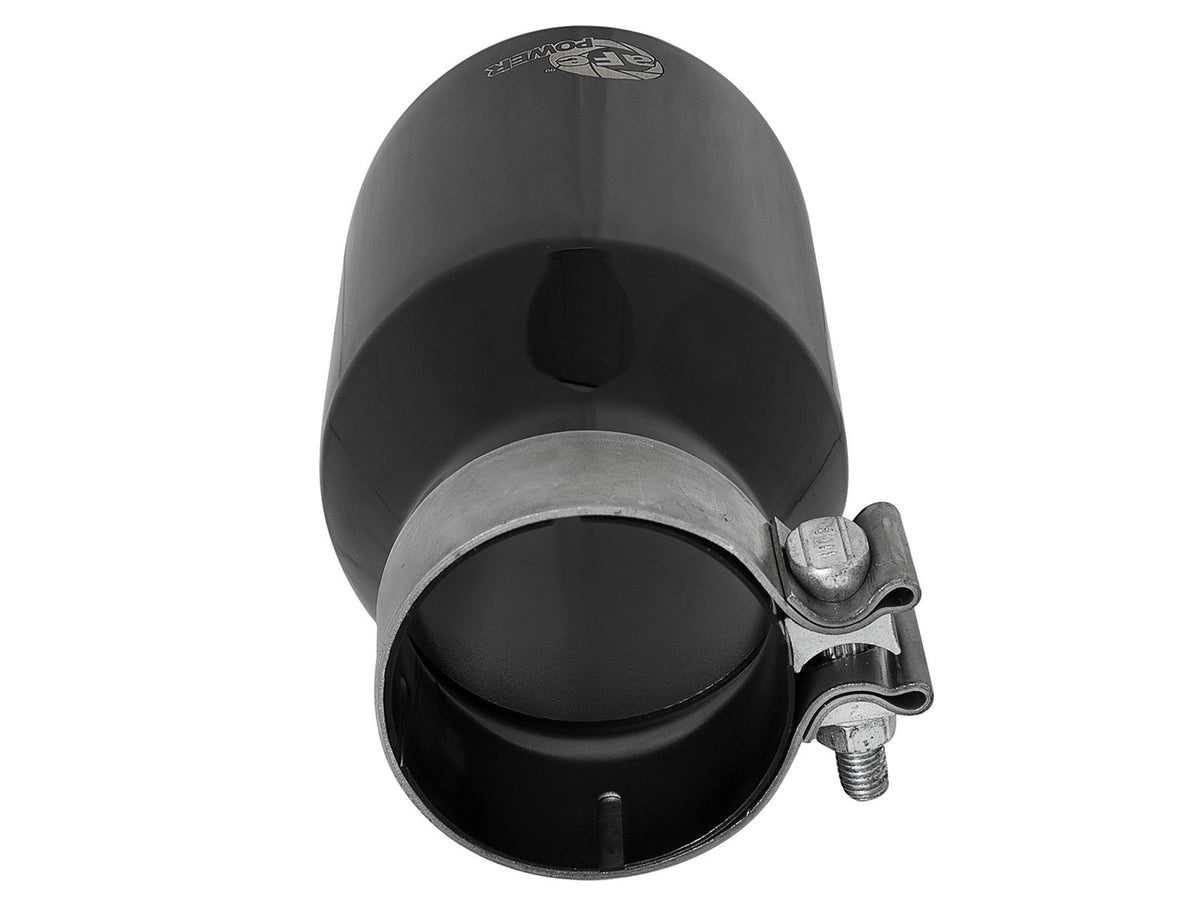 Mach Force-Xp 304 Stainless Steel Clamp-on Exhaust Tip Black 3 Inch Inlet x 4-1/2 Inch Outlet x 9 Inch L aFe Power aFe Power