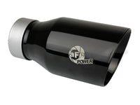 Mach Force-Xp 304 Stainless Steel Clamp-on Exhaust Tip Black 3 Inch Inlet x 4-1/2 Inch Outlet x 9 Inch L Bolt On aFe Power aFe Power