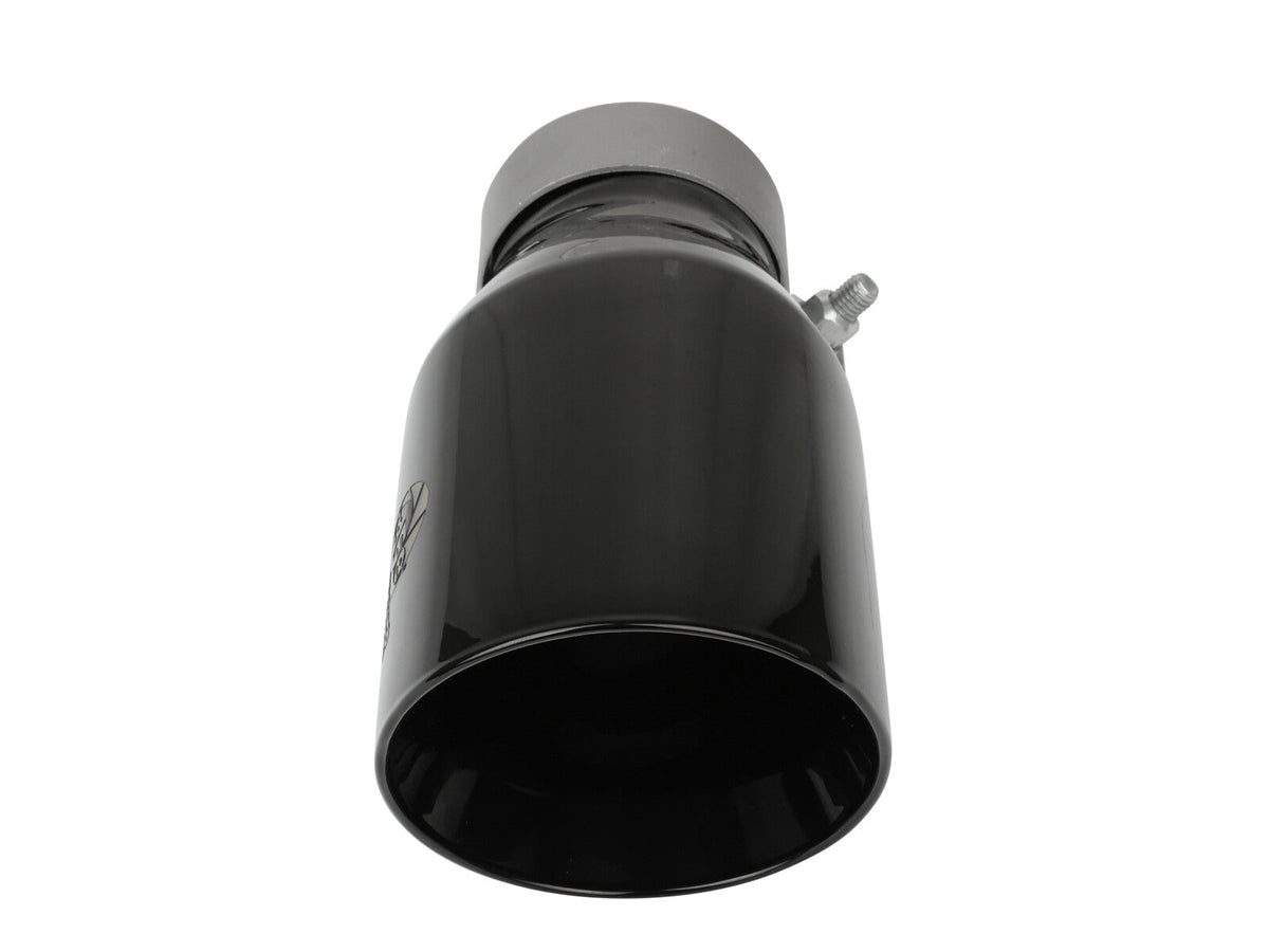 Mach Force-Xp 304 Stainless Steel Clamp-on Exhaust Tip Black 3 Inch Inlet x 4-1/2 Inch Outlet x 9 Inch L Bolt On aFe Power aFe Power