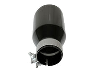Mach Force-Xp 304 Stainless Steel Clamp-on Exhaust Tip Black 3 Inch Inlet x 4-1/2 Inch Outlet x 9 Inch L Bolt On aFe Power aFe Power
