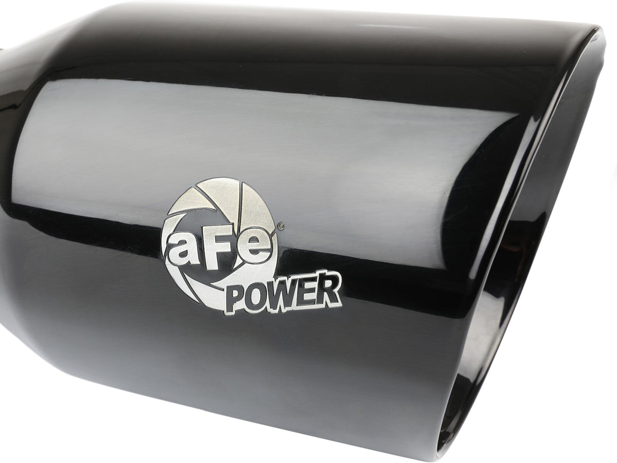 Mach Force-Xp 304 Stainless Steel Clamp-on Exhaust Tip Black 3 Inch Inlet x 4-1/2 Inch Outlet x 9 Inch L Bolt On aFe Power aFe Power