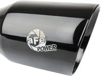 Mach Force-Xp 304 Stainless Steel Clamp-on Exhaust Tip Black 3 Inch Inlet x 4-1/2 Inch Outlet x 9 Inch L Bolt On aFe Power aFe Power