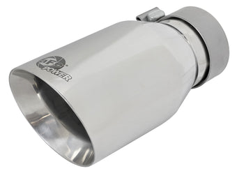 compare product Mach Force-Xp 304 Stainless Steel Clamp-on Exhaust Tip Polished 3 Inch Inlet x 4-1/2 Inch Outlet x 9 Inch L Bolt On aFe Power