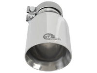 Mach Force-Xp 304 Stainless Steel Clamp-on Exhaust Tip Polished 3 Inch Inlet x 4-1/2 Inch Outlet x 9 Inch L Bolt On aFe Power aFe Power