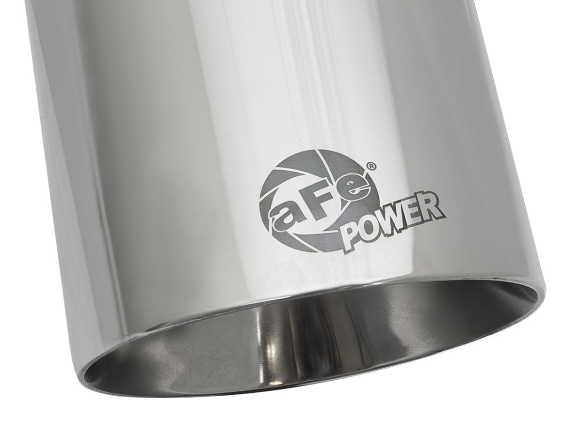 Mach Force-Xp 304 Stainless Steel Clamp-on Exhaust Tip Polished 3 Inch Inlet x 4-1/2 Inch Outlet x 9 Inch L Bolt On aFe Power aFe Power