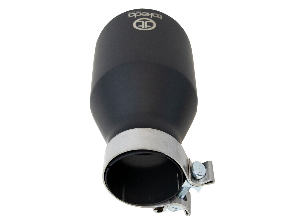 Takeda 409 Stainless Steel Clamp-on Exhaust Tip Black 3 Inch Inlet x 5 Inch Outlet x 9 Inch L aFe Power aFe Power