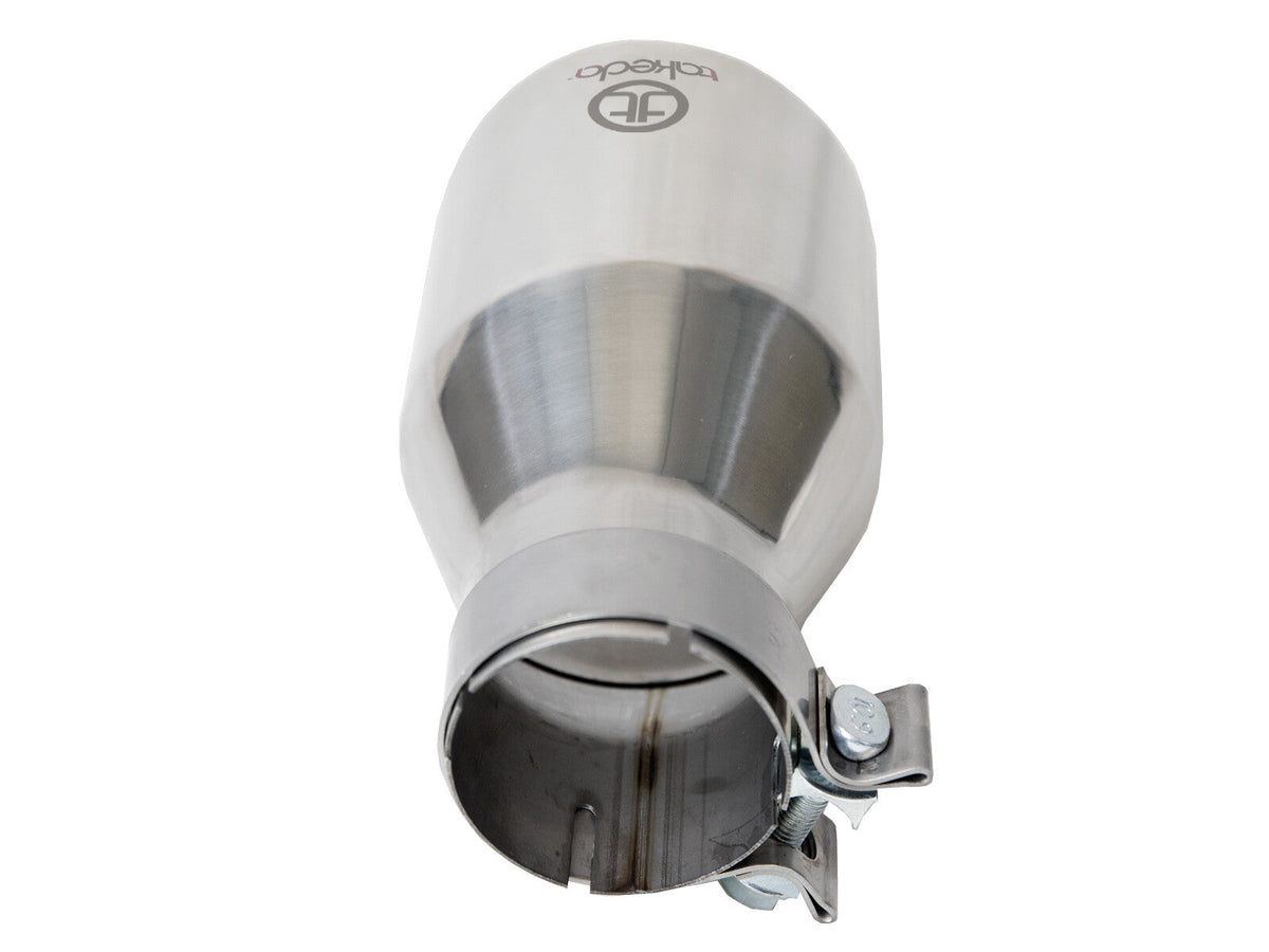 Takeda 304 Stainless Steel Clamp-on Exhaust Tip Polished 3 Inch Inlet x 5 Inch Outlet x 9 Inch L aFe Power aFe Power