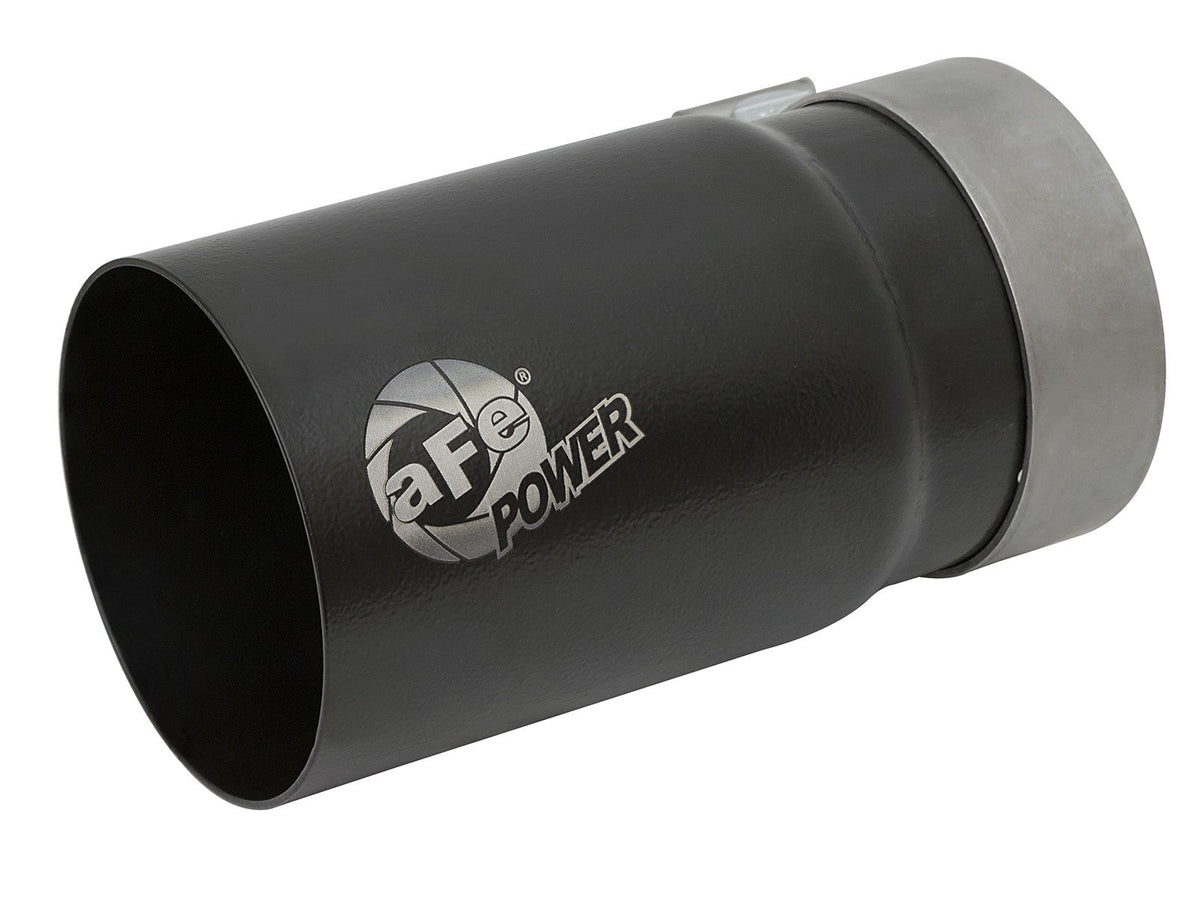 Mach Force-Xp Stainless Steel Clamp-on Exhaust Tip Black Right Side Exit 3-1/2 Inch Inlet x 4 Inch Outlet x 7 Inch L aFe Power aFe Power