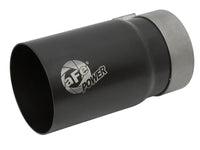 Mach Force-Xp Stainless Steel Clamp-on Exhaust Tip Black Right Side Exit 3-1/2 Inch Inlet x 4 Inch Outlet x 7 Inch L aFe Power aFe Power