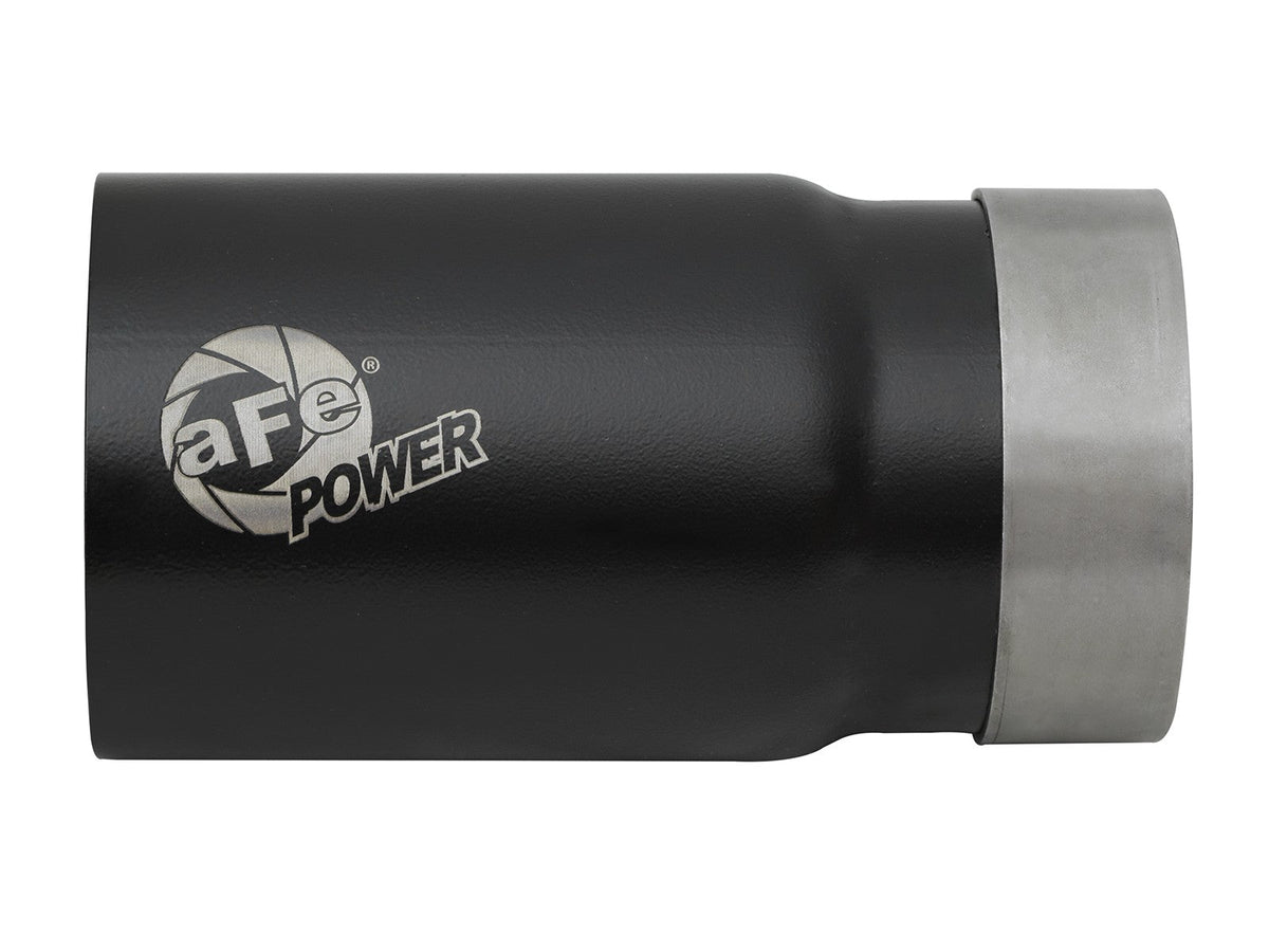 Mach Force-Xp Stainless Steel Clamp-on Exhaust Tip Black Right Side Exit 3-1/2 Inch Inlet x 4 Inch Outlet x 7 Inch L aFe Power aFe Power