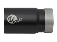 Mach Force-Xp Stainless Steel Clamp-on Exhaust Tip Black Right Side Exit 3-1/2 Inch Inlet x 4 Inch Outlet x 7 Inch L aFe Power aFe Power