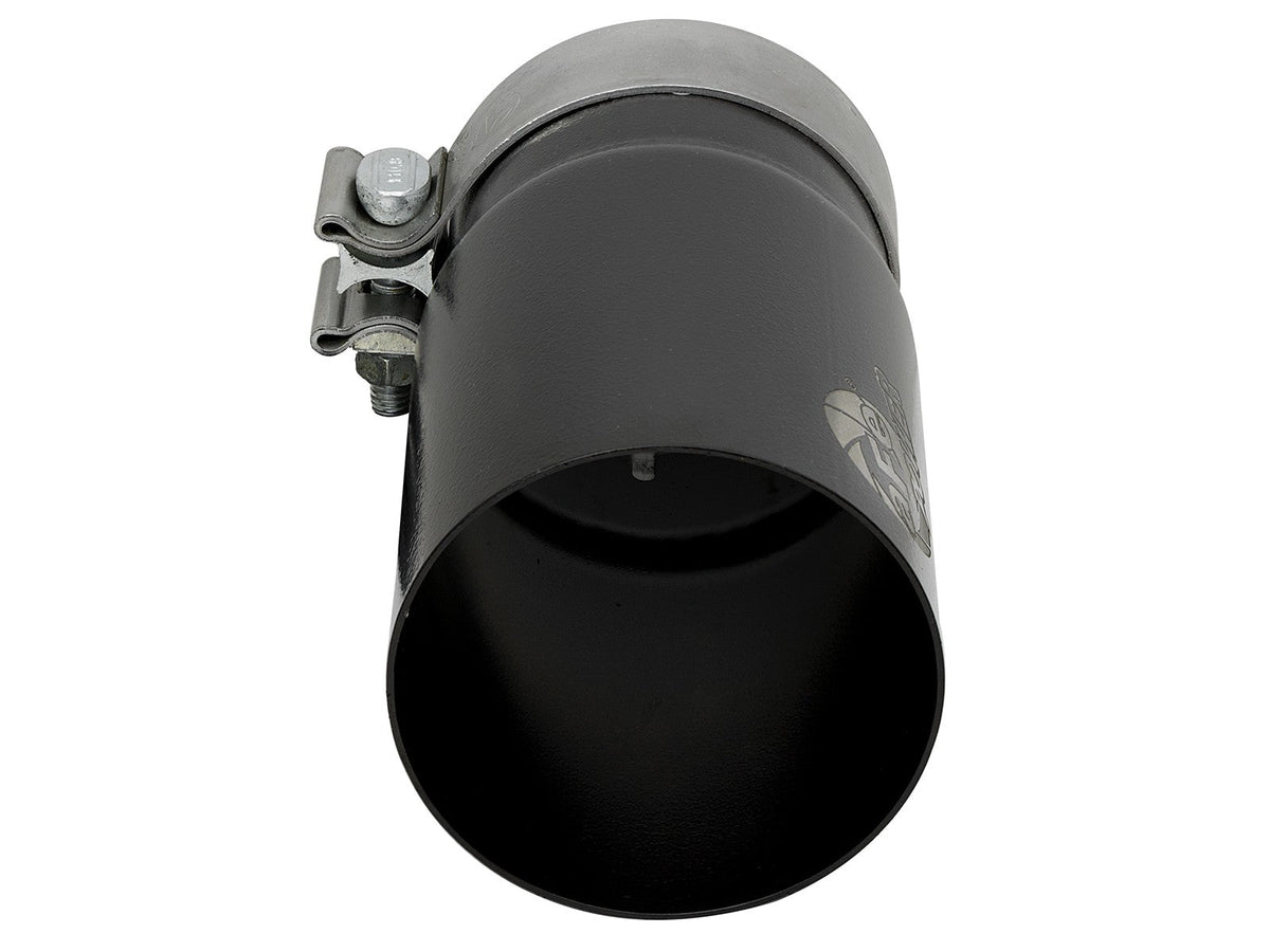 Mach Force-Xp Stainless Steel Clamp-on Exhaust Tip Black Right Side Exit 3-1/2 Inch Inlet x 4 Inch Outlet x 7 Inch L aFe Power aFe Power