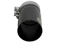 Mach Force-Xp Stainless Steel Clamp-on Exhaust Tip Black Right Side Exit 3-1/2 Inch Inlet x 4 Inch Outlet x 7 Inch L aFe Power aFe Power