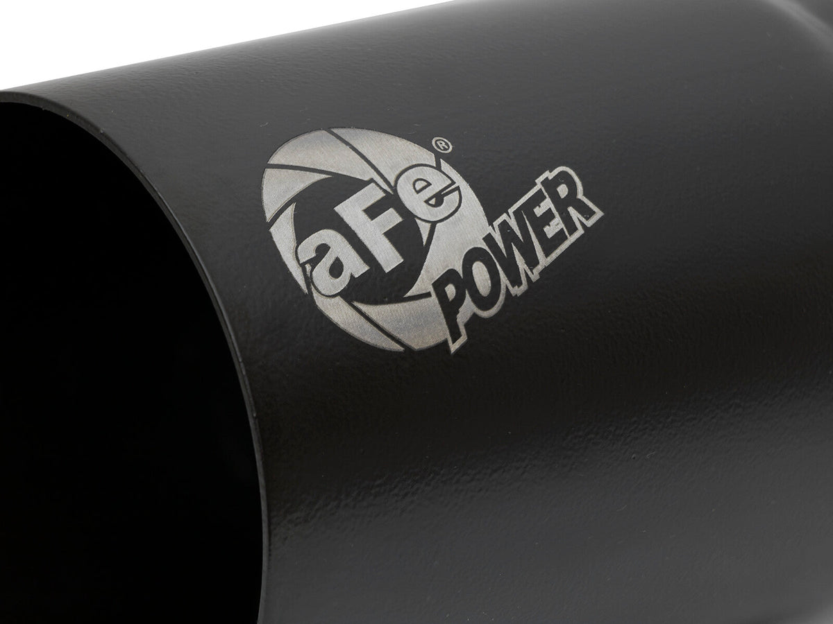 Mach Force-Xp Stainless Steel Clamp-on Exhaust Tip Black Right Side Exit 3-1/2 Inch Inlet x 4 Inch Outlet x 7 Inch L aFe Power aFe Power