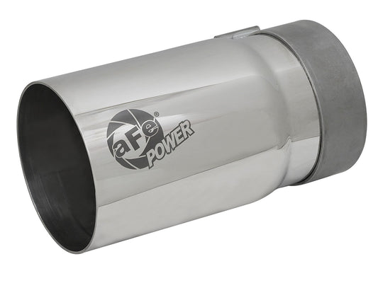 Mach Force-Xp 304 Stainless Steel Clamp-on Exhaust Tip Polished Right Side Exit 3-1/2 Inch Inlet x 4 Inch Outlet x 7 Inch L aFe Power aFe Power