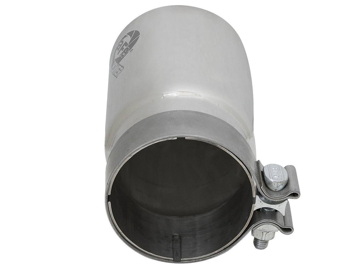 Mach Force-Xp 304 Stainless Steel Clamp-on Exhaust Tip Polished Right Side Exit 3-1/2 Inch Inlet x 4 Inch Outlet x 7 Inch L aFe Power aFe Power