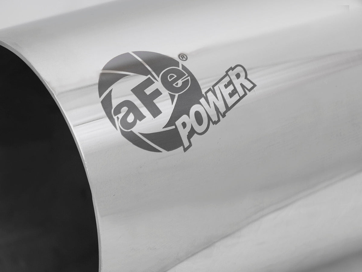 Mach Force-Xp 304 Stainless Steel Clamp-on Exhaust Tip Polished Right Side Exit 3-1/2 Inch Inlet x 4 Inch Outlet x 7 Inch L aFe Power aFe Power