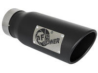 Mach Force-Xp 409 Stainless Steel Clamp-on Exhaust Tip Black 3-1/2 Inch Inlet x 4-1/2 Inch Outlet x 12 Inch L Right aFe Power aFe Power