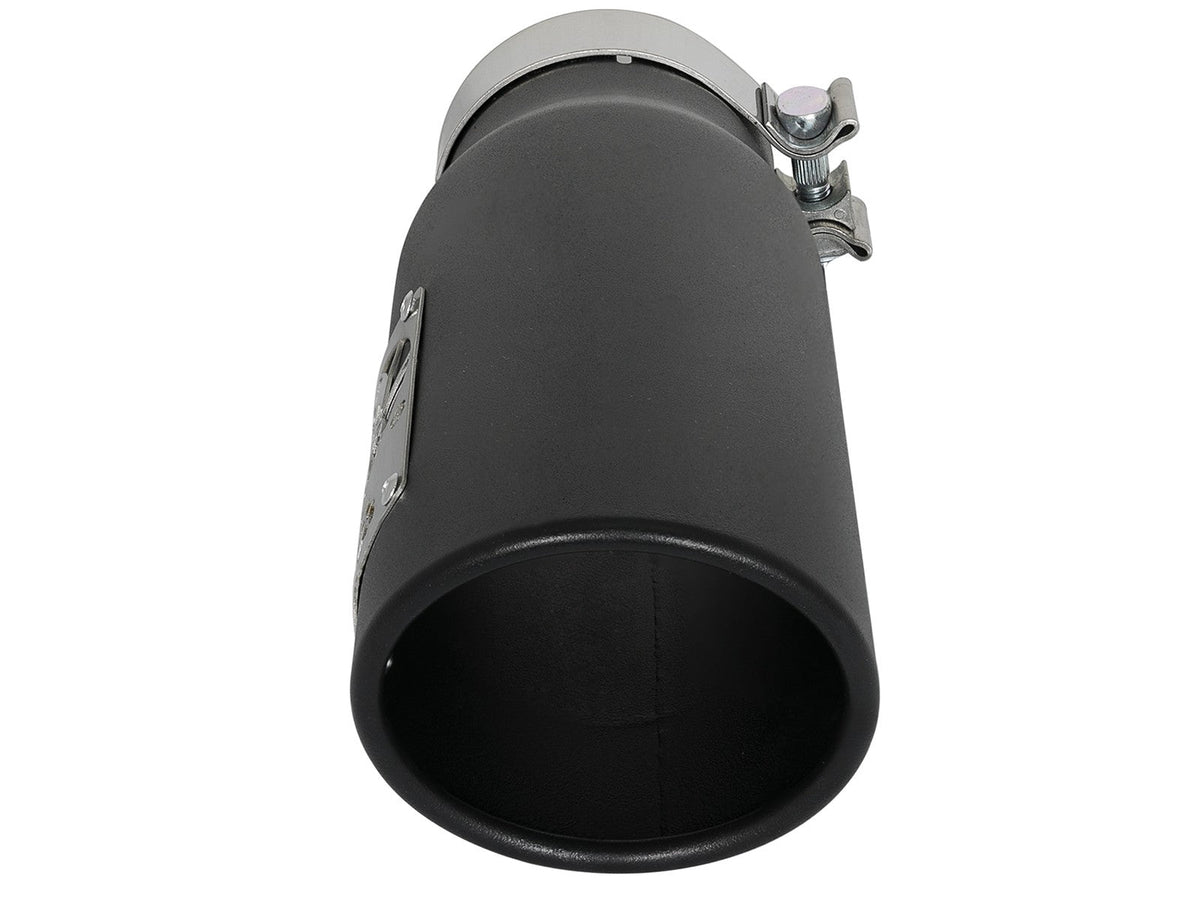 Mach Force-Xp 409 Stainless Steel Clamp-on Exhaust Tip Black 3-1/2 Inch Inlet x 4-1/2 Inch Outlet x 12 Inch L Right aFe Power aFe Power