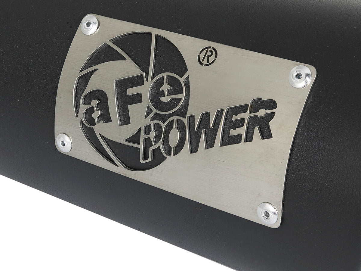 Mach Force-Xp 409 Stainless Steel Clamp-on Exhaust Tip Black 3-1/2 Inch Inlet x 4-1/2 Inch Outlet x 12 Inch L Right aFe Power aFe Power